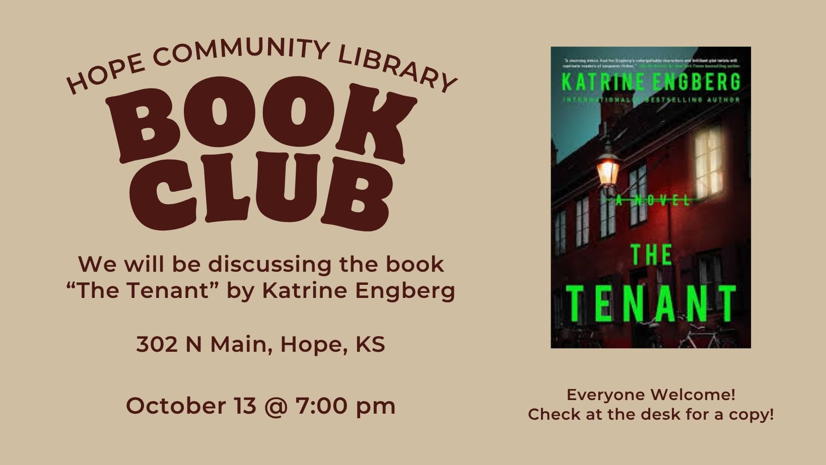 Octoer 2026 Book Club