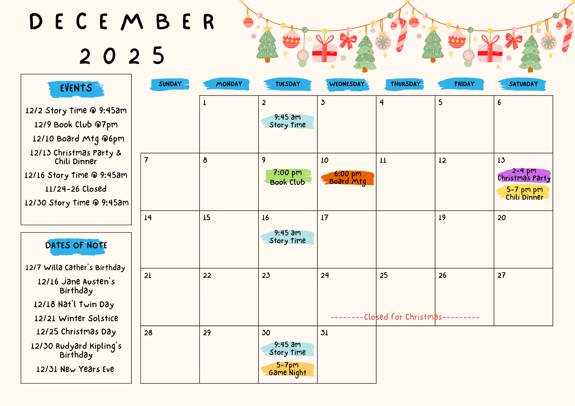 December 2025 Calendar(1)